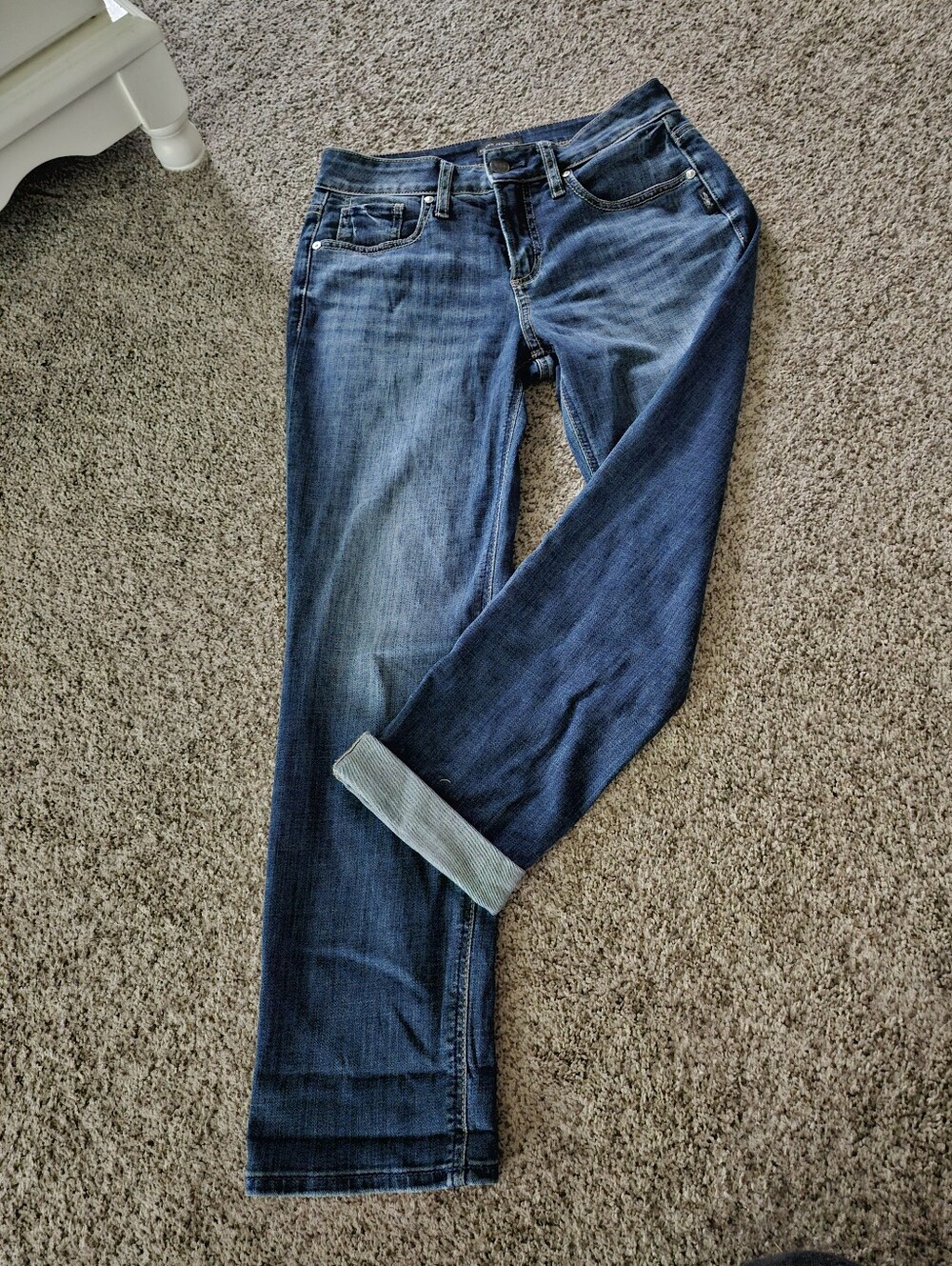 Silver Women's Dark Wash Blue Straight-Leg Jeans Sz 28